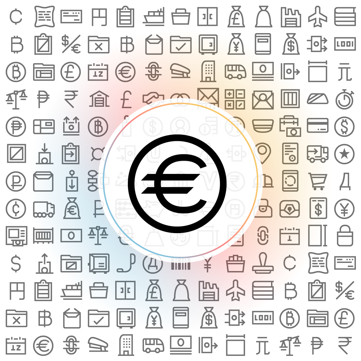 Coin Euro Icon Iconshock