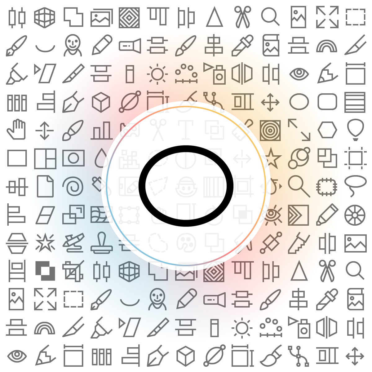Shape ellipse Icon - Iconshock