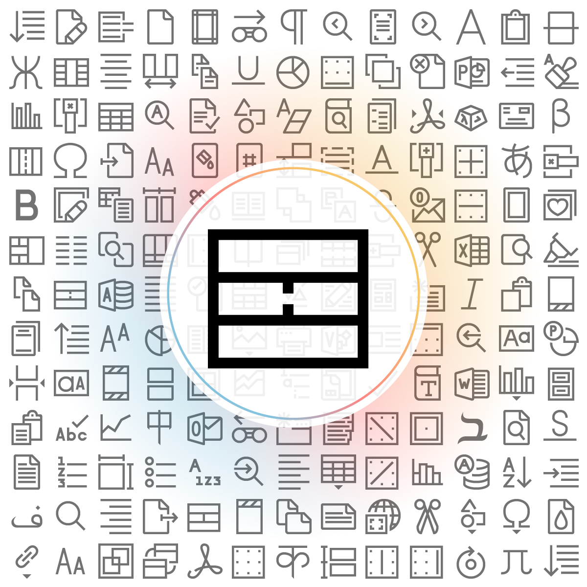 Split row Icon - Iconshock
