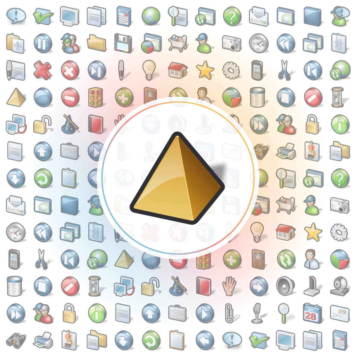 Pyramid Icon - Iconshock