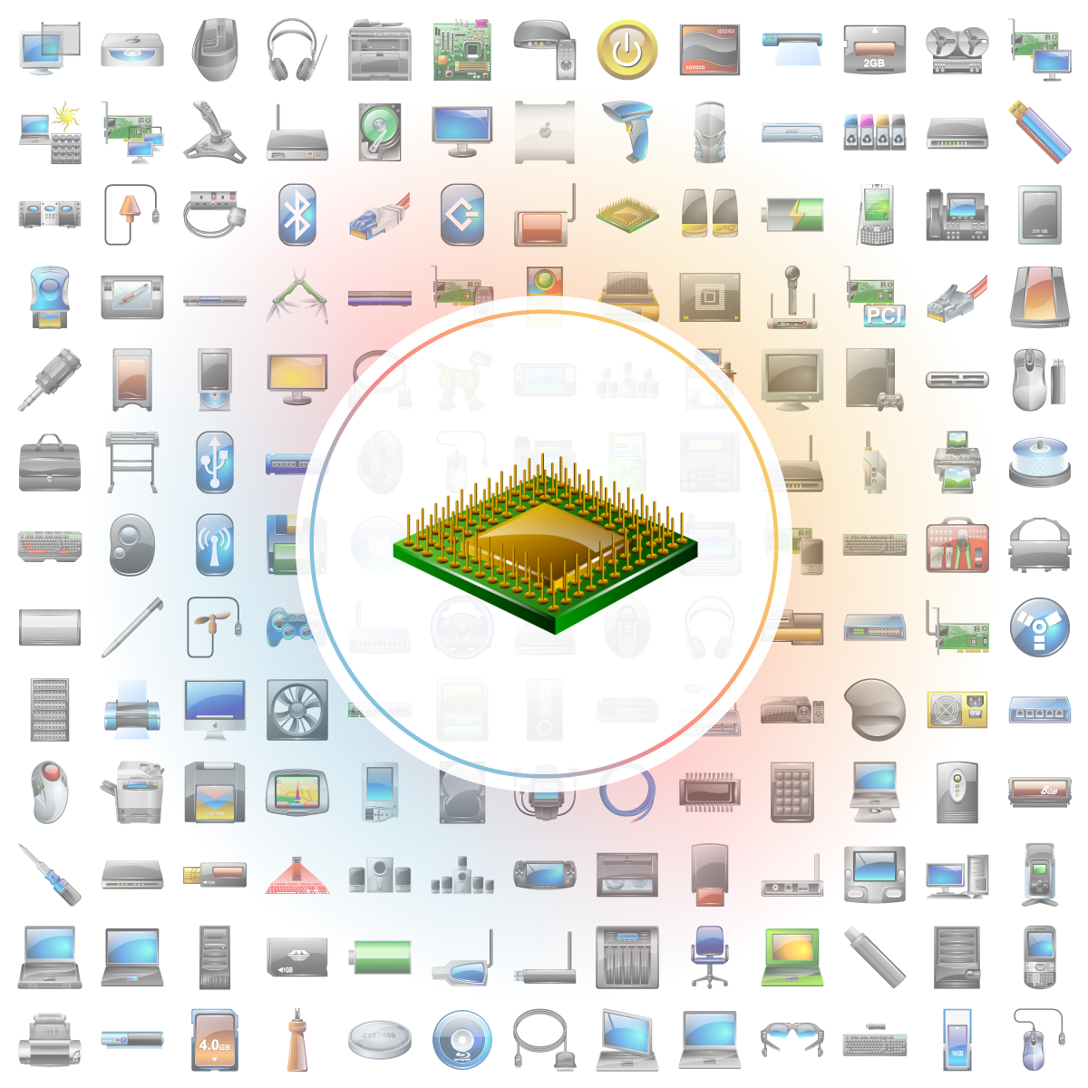 Microprocessor Icon - Iconshock