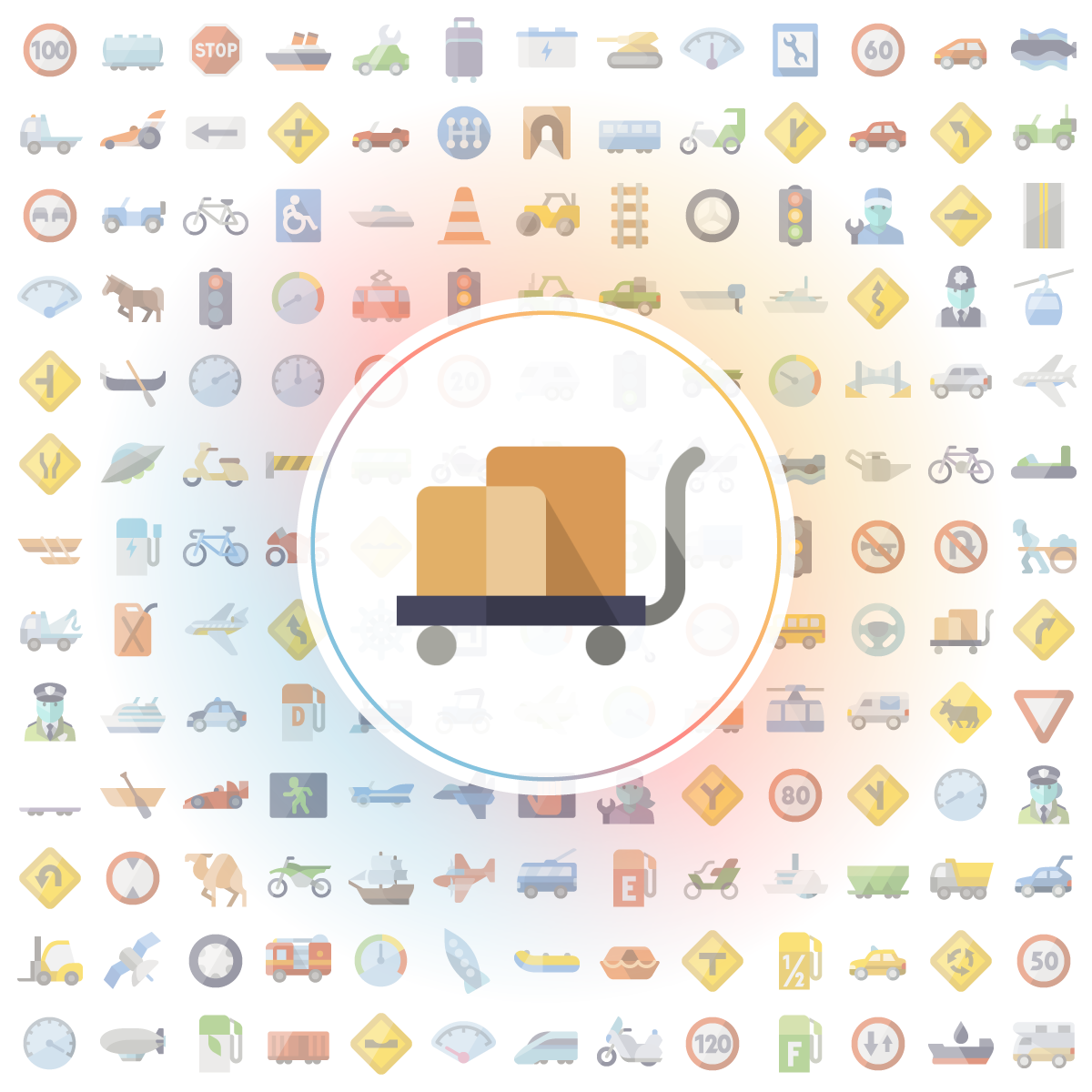 Hand cart Icons - Iconshock
