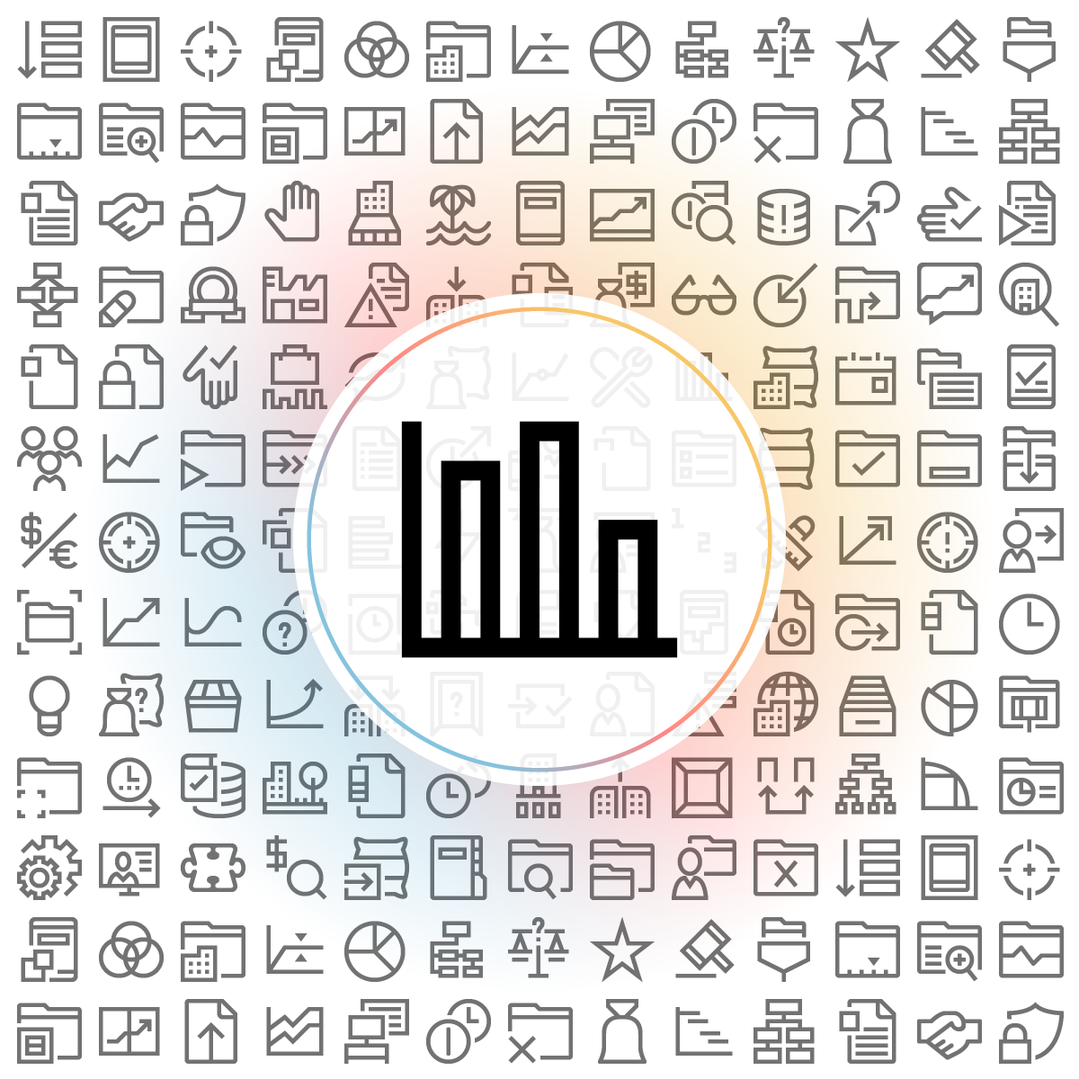 Stats column chart Icon - Iconshock