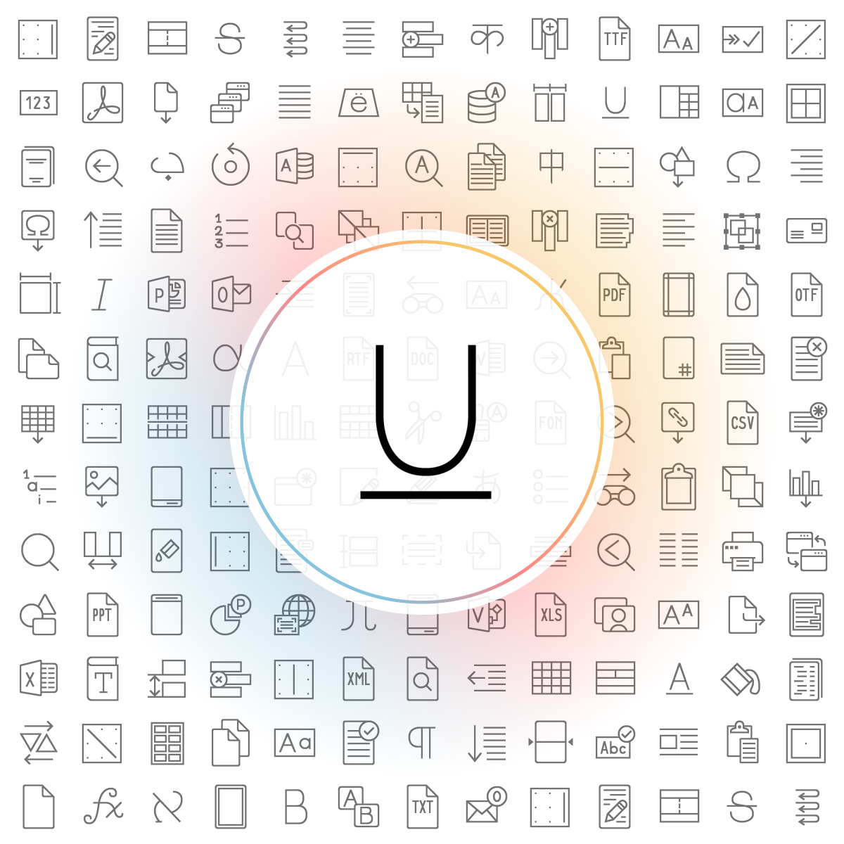 Font_underlined Icons - Iconshock