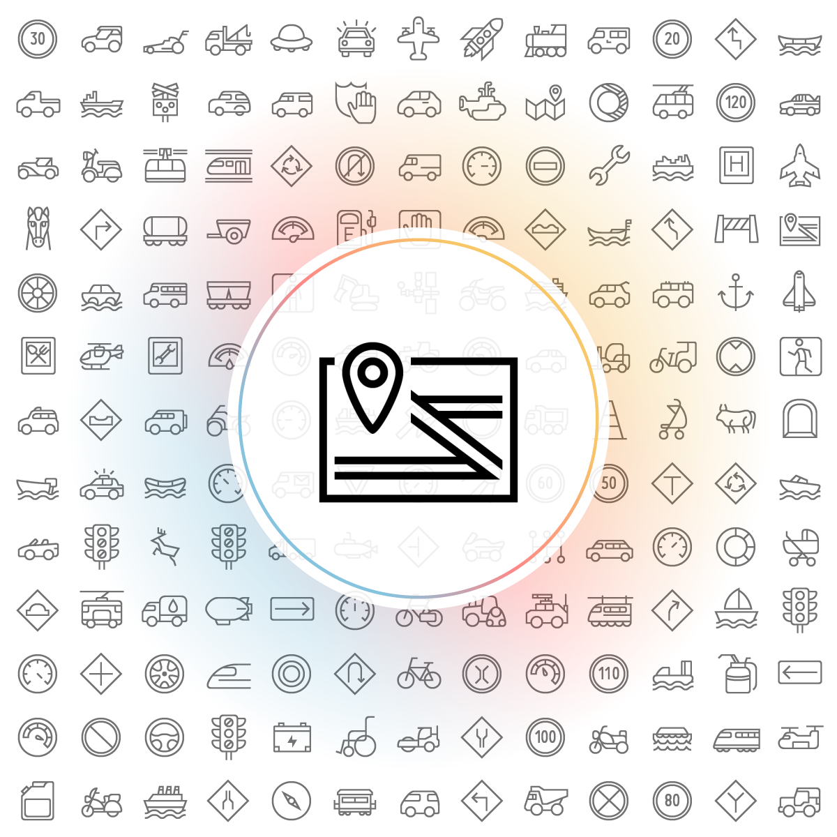 Route maps Icons - Iconshock