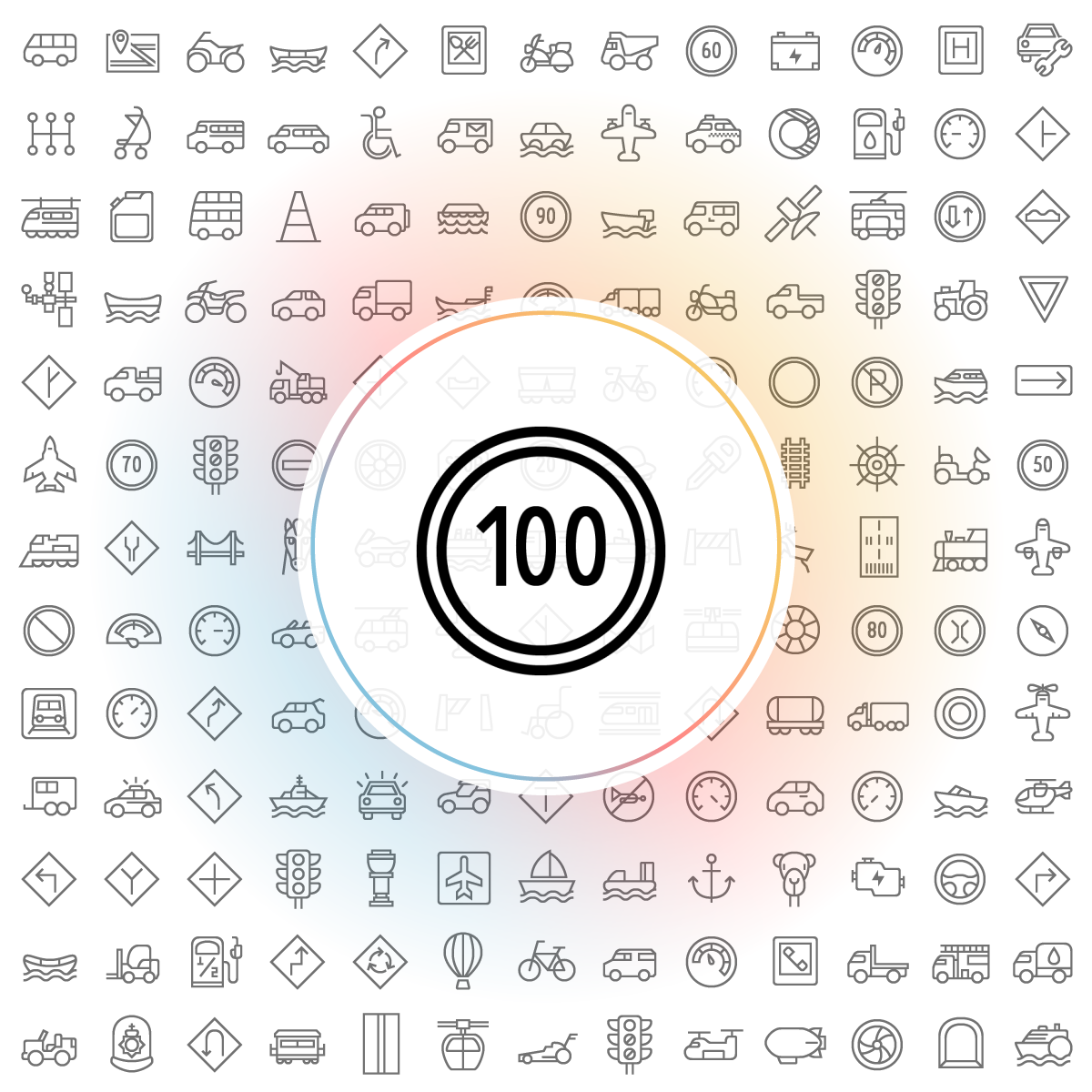 Sign max speed Icons - Iconshock