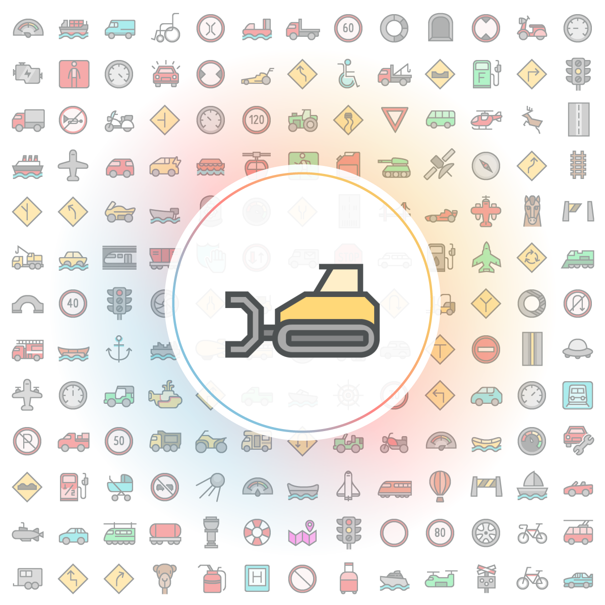 Bulldozer Icon - Iconshock