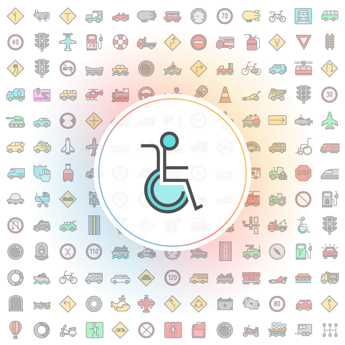 Sign handicapped Icon - Iconshock